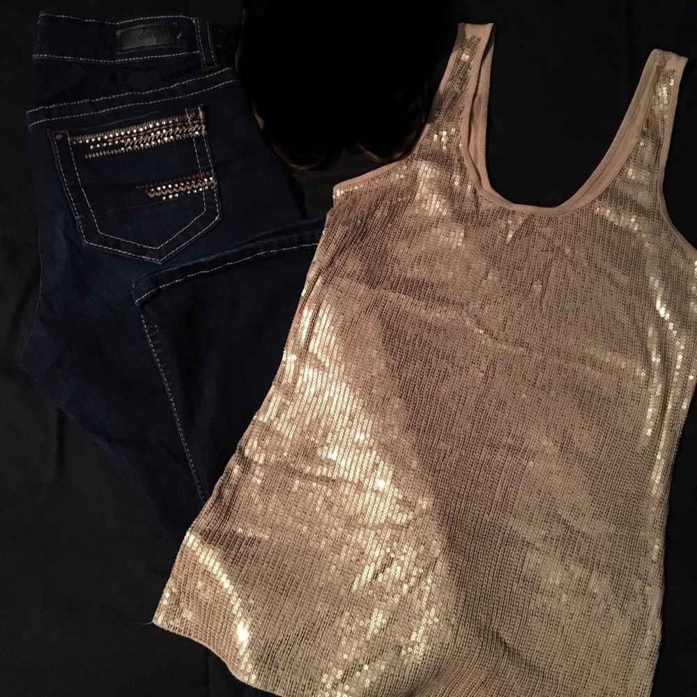 Sequin tank top